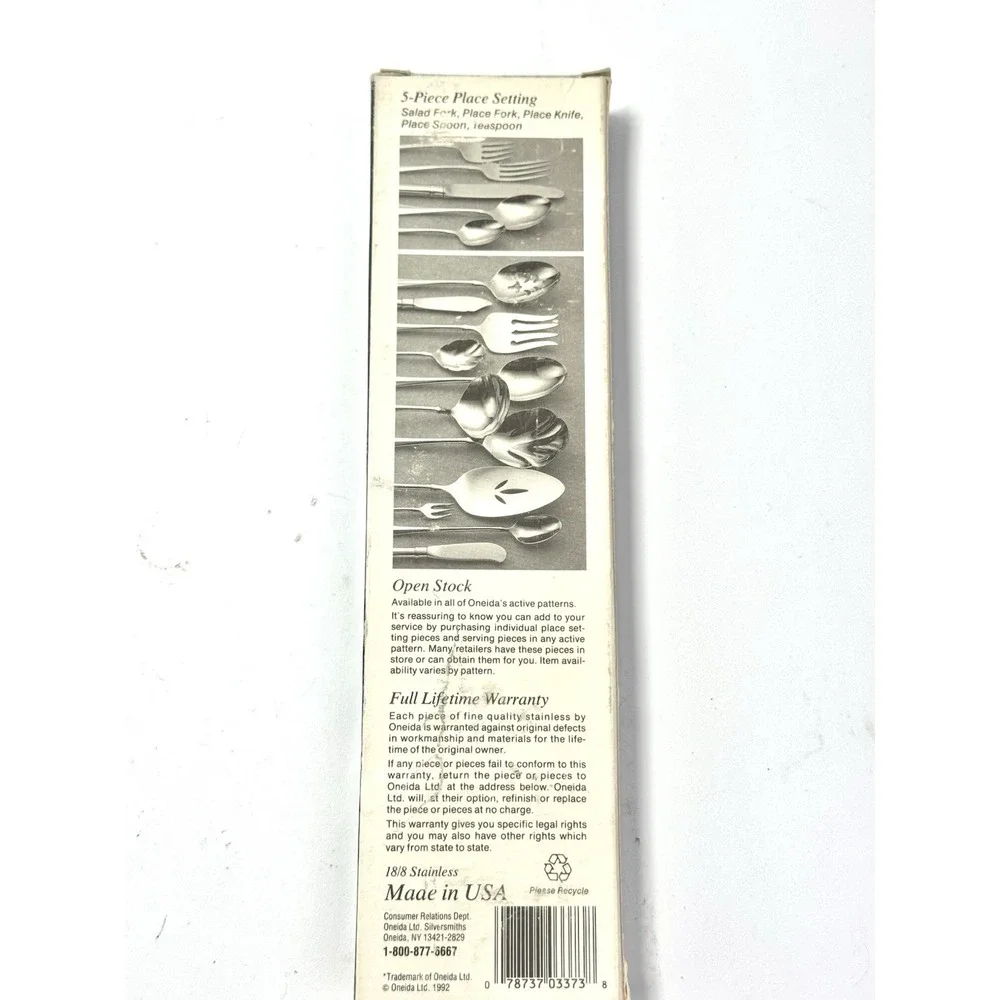 Oneida Cityscape 5 Pc Place Setting 18/8 Stainless USA NIB 1992 Box
